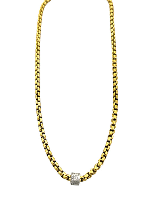 Gold Bead Necklace With Spinner