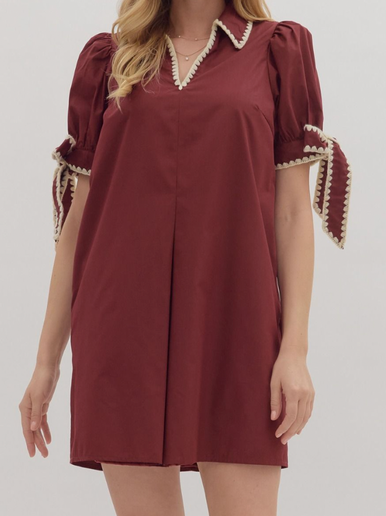 Garnet Puff Sleeve Dress