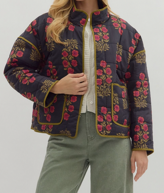Floral Quilted Jacket