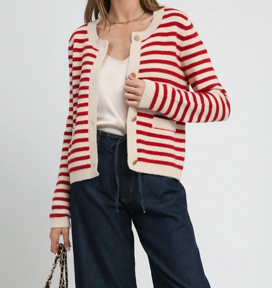 Striped Knit Cardigan