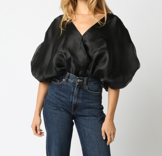 Black Ballon Bodysuit