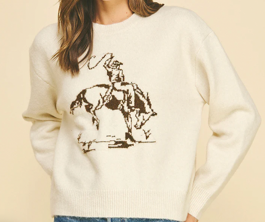 Cream Cowboy Pinch Sweater