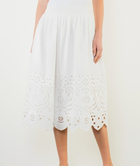 White Eyelet Skirt