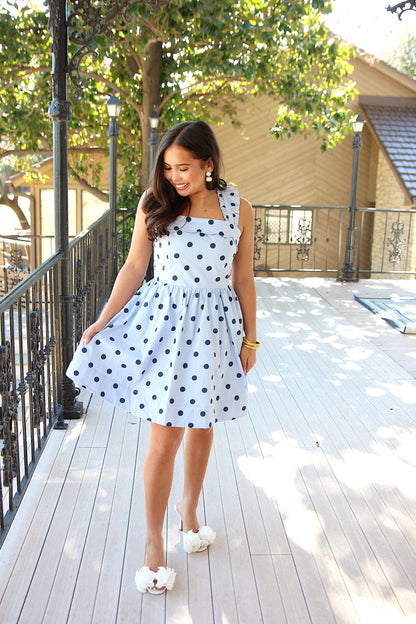 Blue Polka Dot Dress