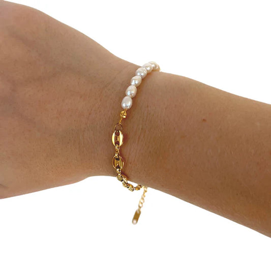 ac chic pearl chain bracelet