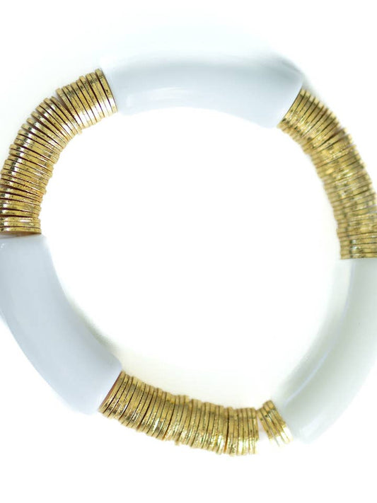 White and Gold Bracelet