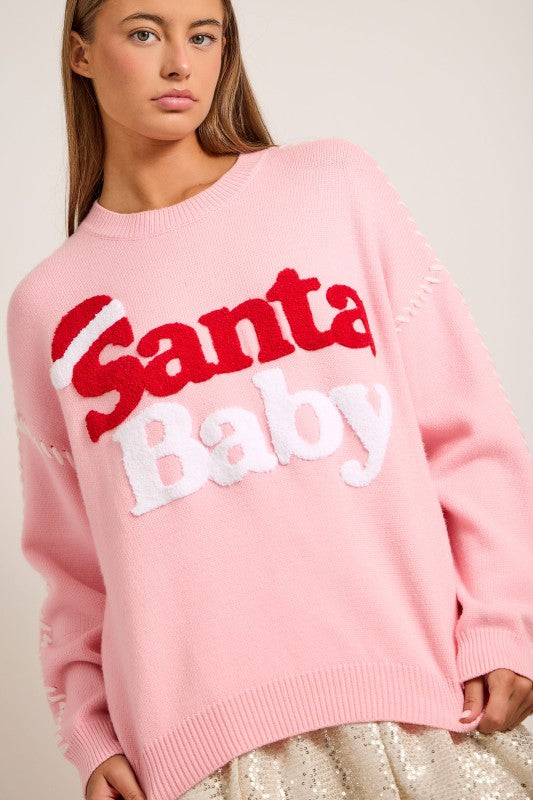 Pink Santa Baby Sweater
