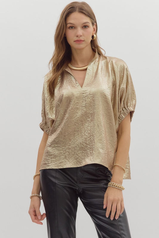 Gold Metallic Top