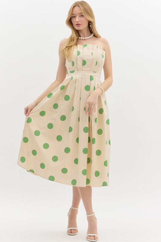 Green Polka Dot dress