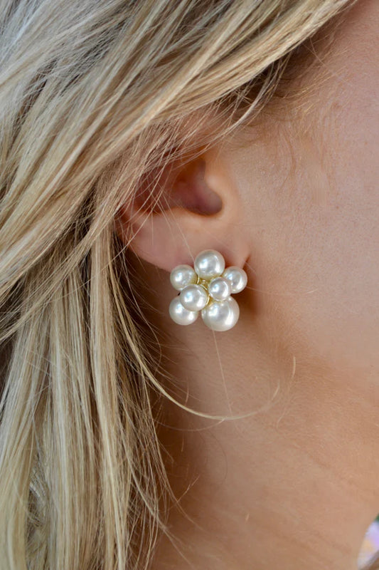 ac pearl cluster stud