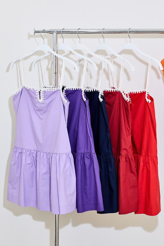 Purple Poplin Dress