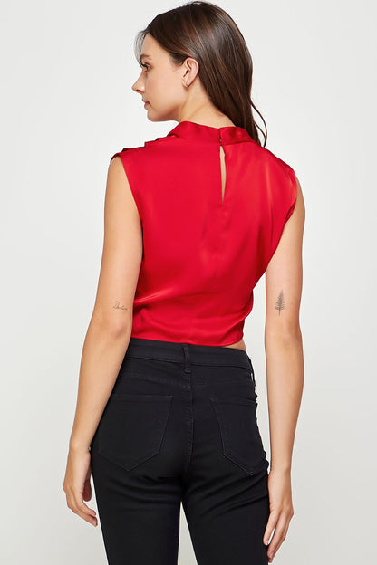 Berklen Crimson Satin Top