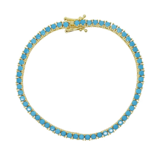 AC turquoise tennis bracelet